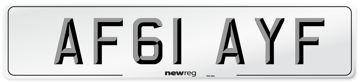 AF61 AYF Number Plate from New Reg
